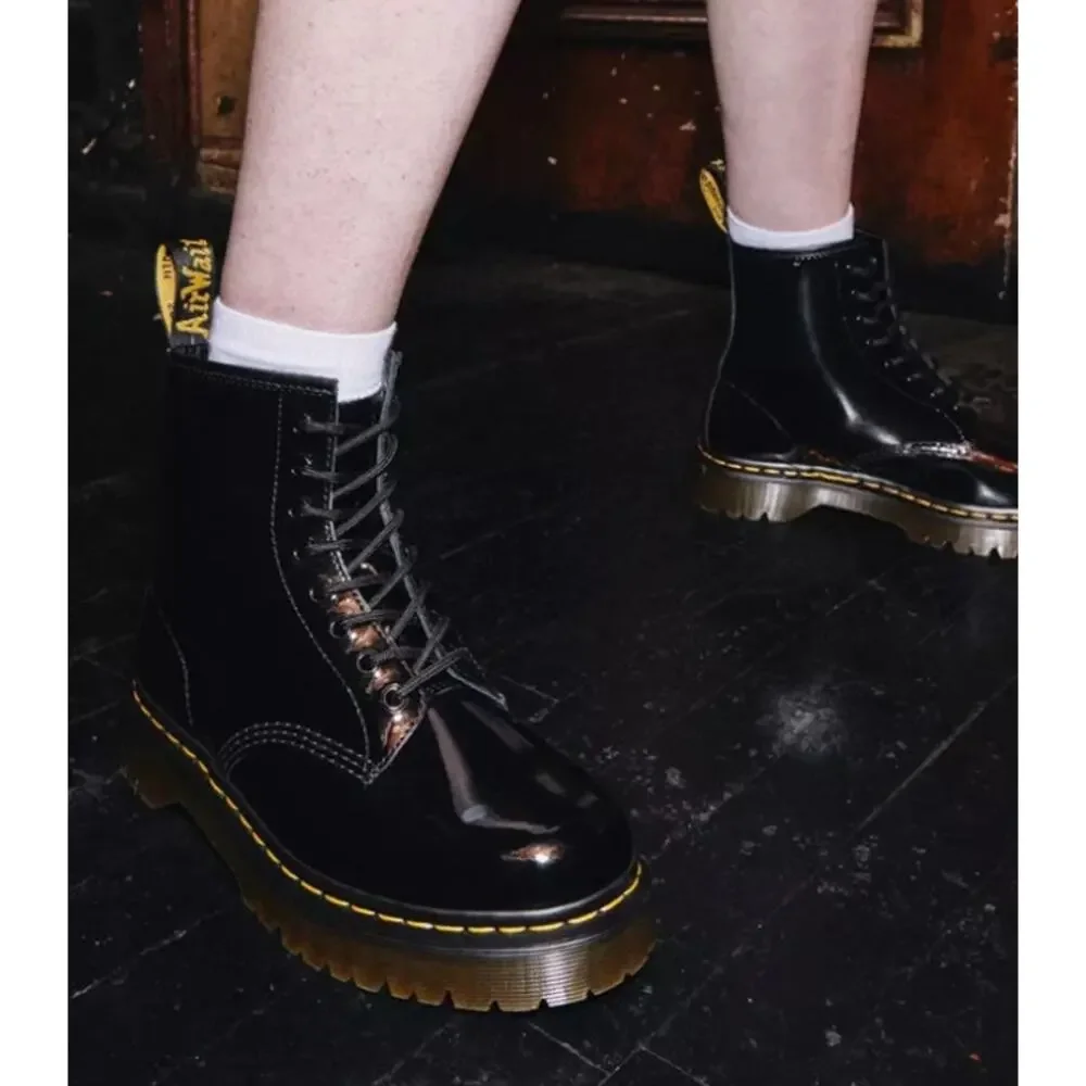 Dr. Martens Docs 1460 Bex Patent Leather Lace Up Women's Boots Size 7 NIB Iconic